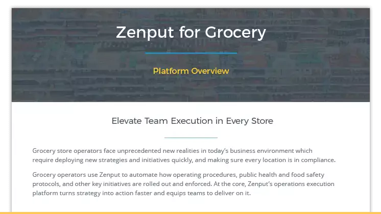 Zenput for Grocery